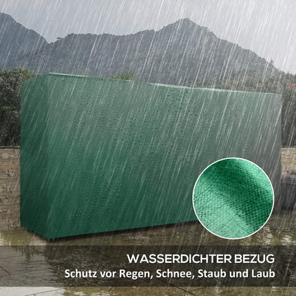 Adjustable firewood rack, metal, 200x36x99 cm with lid