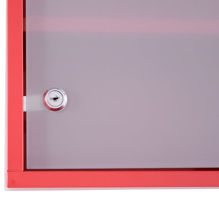 First aid medicine cabinet with lock, stainless steel