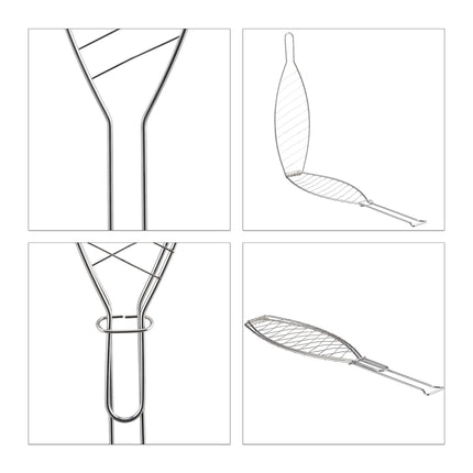 Fish Grill Tongs Set, Stainless Steel, 3 Pieces
