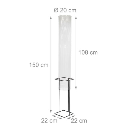 Fish Observation Column for Ponds, UV-Stable Acrylic
