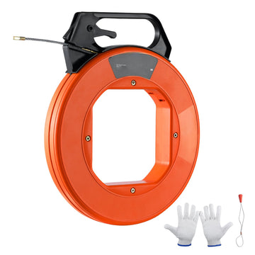 Fish Tape Wire Puller, 125 ft, 4.5 mm PET Tape, Non-Conductive