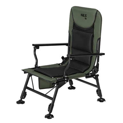 Fishing Chair With Footrest, Adjustable Backrest, 180 kg