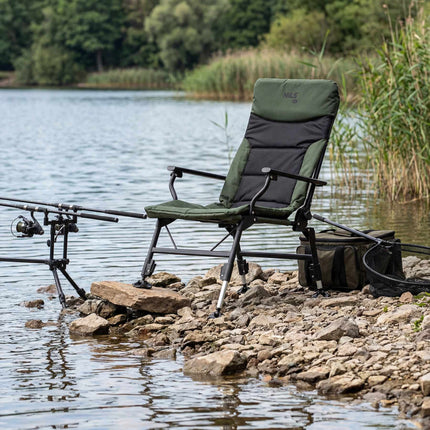 Fishing Chair With Reclining Backrest, 180 kg Steel Frame