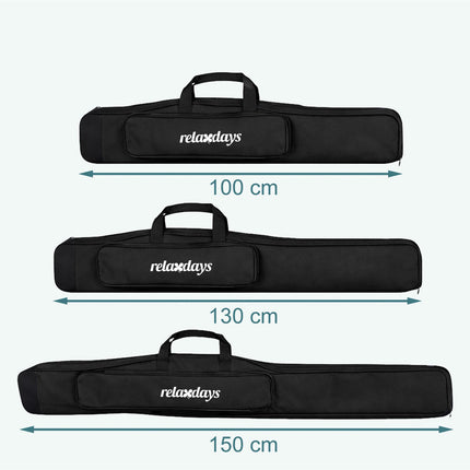 Fishing Rod Bag, 5 Compartments, Black, 150 cm