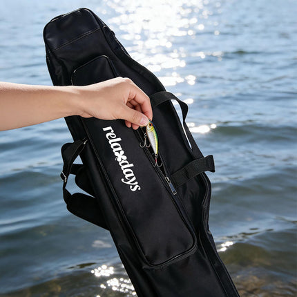 Fishing Rod Bag, 5 Compartments, Green, 130 cm