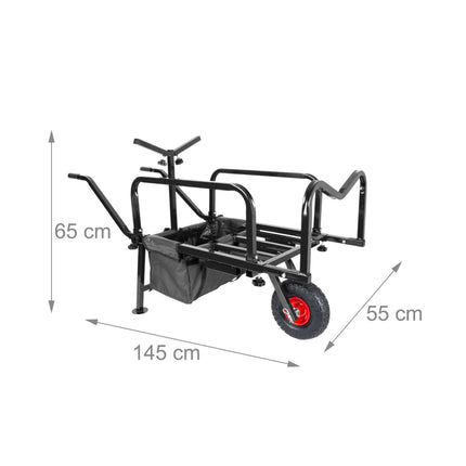 Fishing Trolley with Bag – Metal Frame, Pneumatic Tyres