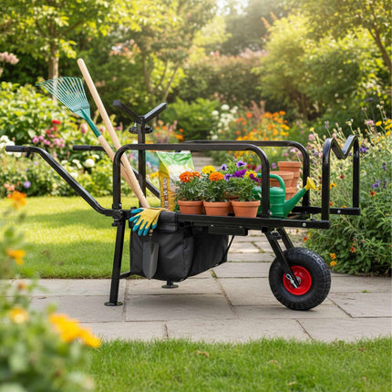 Fishing Trolley with Bag – Metal, Pneumatic Tyres
