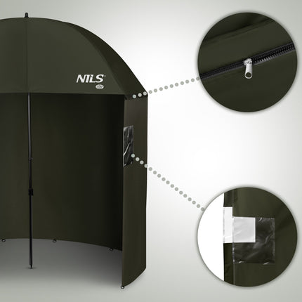 Fishing Umbrella With Side Walls, 250 cm Canopy