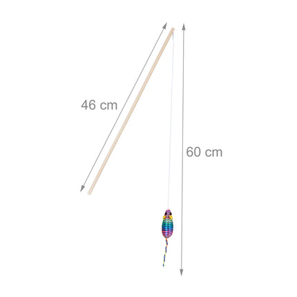 Fishing rod for cat, set of 5