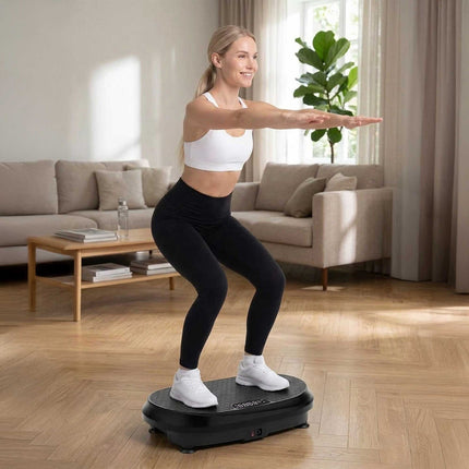 FitPulse Vibration Plate with Resistance Bands and Remote, 120 Speeds