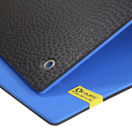 Fitness Mat, Blue-Black, Non-Slip, 6mm Thick