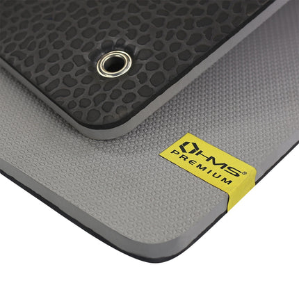 Fitness Mat, Gray-Black, Non-Slip, 6mm Thick