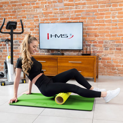 Fitness Mat, Green-Black, Non-Slip, 6mm Thick