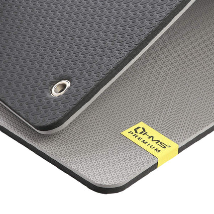 Fitness Mat, Light Grey-Black, 120x60cm, EVA 15mm