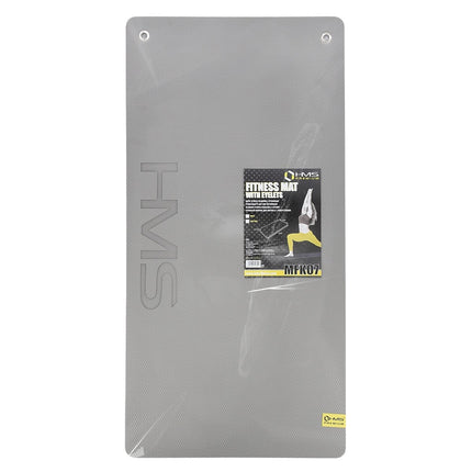 Fitness Mat, Light Grey-Black, 120x60cm, EVA 15mm