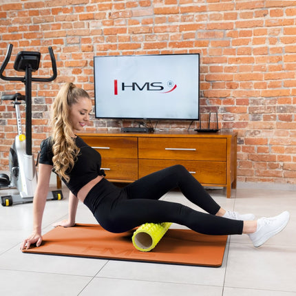 Fitness Mat, Orange-Black, Non-Slip, 6mm Thick