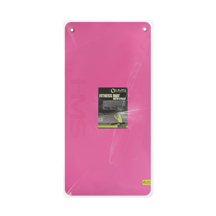 Fitness Mat, Pink-Black, Non-Slip, 6mm Thick