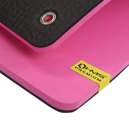 Fitness Mat, Pink-Black, Non-Slip, 6mm Thick