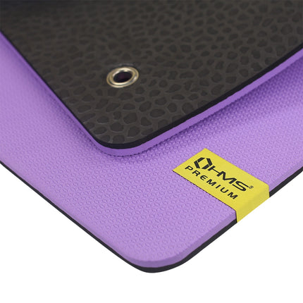 Fitness Mat, Violet-Black, Non-Slip, 6mm Thick