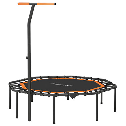Fitness Trampoline, Adjustable Handle, Indoor, Steel, Orange