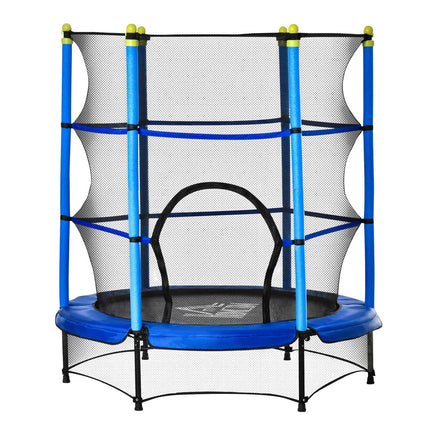Fitness trampoline for children with safety net, Ø140 cm, 45 kg Limit
