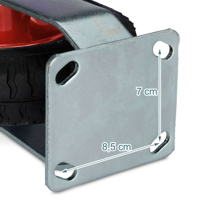 Fixed Pneumatic Wheel Load Castor with Steel Plate
