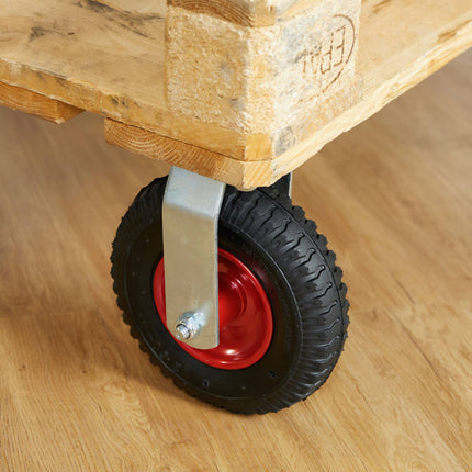 Fixed Pneumatic Wheel Load Castor with Steel Plate