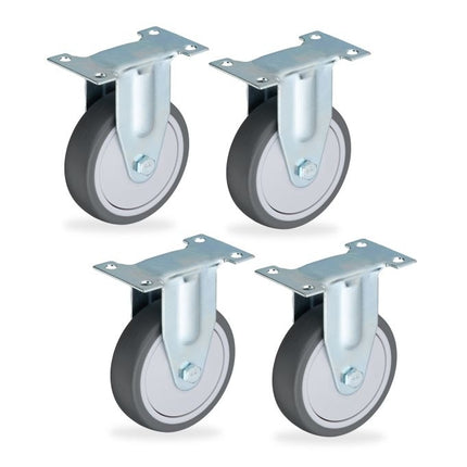 Fixed wheels, 4-pack