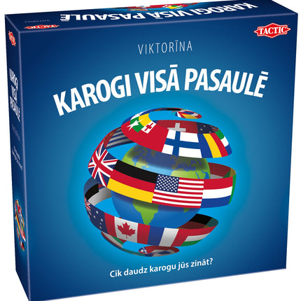 Flags Around the World Board Game in Latvian Language