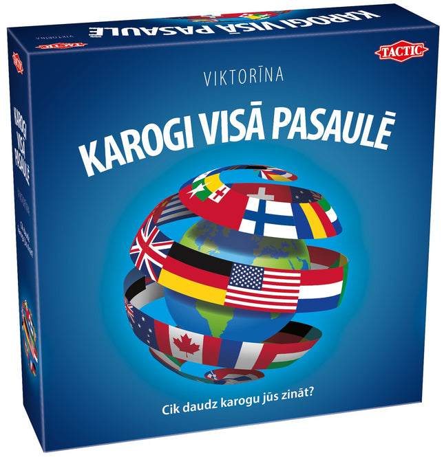 Flags Around the World Board Game in Latvian Language