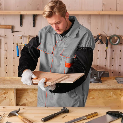 Flame-Resistant Welding Sleeves – Cowhide Leather, 21 in