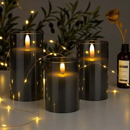 Flameless LED Candles Set with Remote, Real Wax