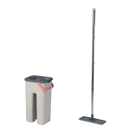 Flat Mop Set with 2-Chamber Bucket, Microfibre Pads