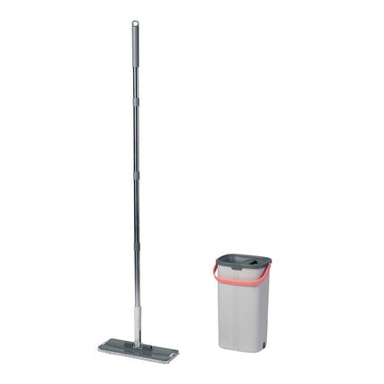 Flat Mop Set with 2-Chamber Bucket, Microfibre Pads