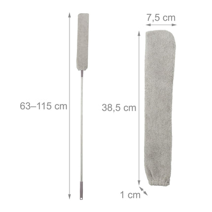 Flat spring vacuum cleaner with telescopic handle