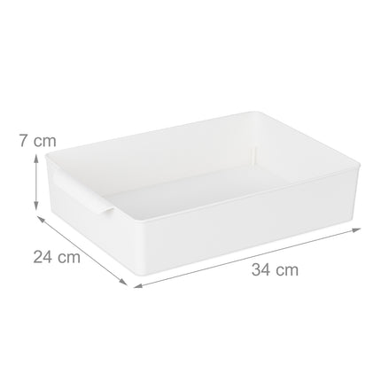 Flat storage box in a set of 4