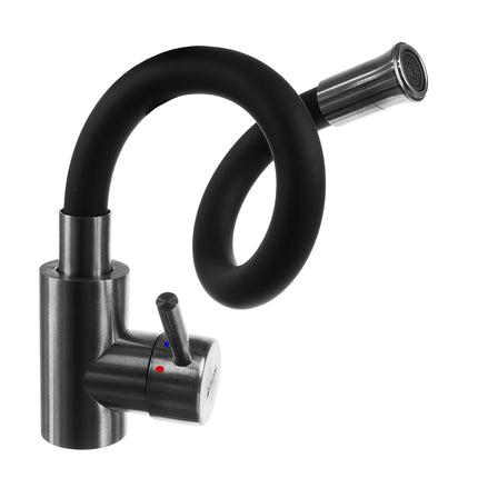 Flexible Spout Kitchen Faucet - Stainless Steel