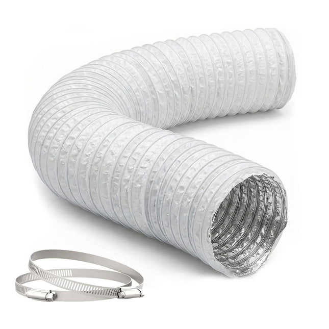 Flexible White Vent Hose, 5m - 75mm Diameter