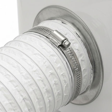 Flexible White Vent Hose, 5m x 100mm, PVC & Aluminium