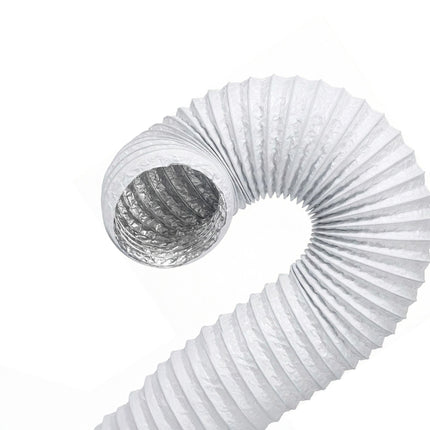 Flexible White Vent Hose, 5m x 100mm, PVC & Aluminium