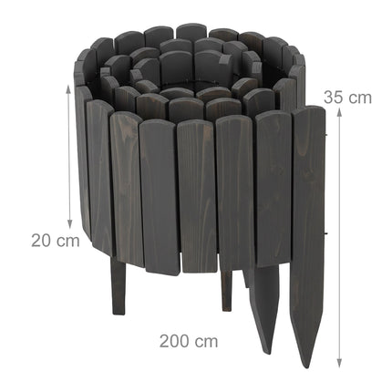 Flexible Wooden Garden Bed Edging – Spruce, Wire Backing