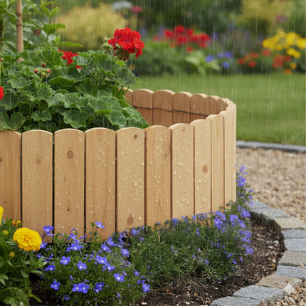 Flexible Wooden Garden Edging – Weather-Resistant, Easy Install