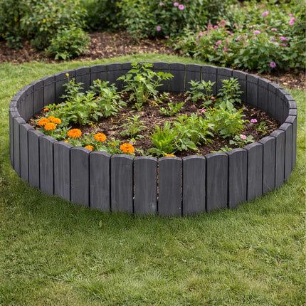 Flexible Wooden Garden Edging – Weather-Resistant, Easy Installation