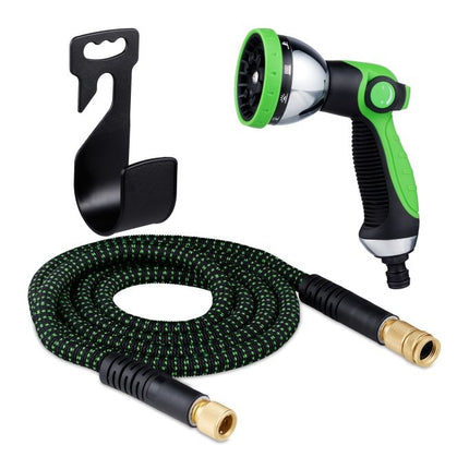 Flexible garden hose with hand shower