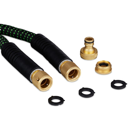 Flexible garden hose with hand shower