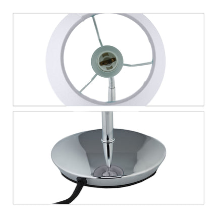 Flexible table lamp with fabric shade