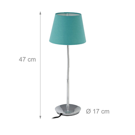 Flexible table lamp with fabric shade