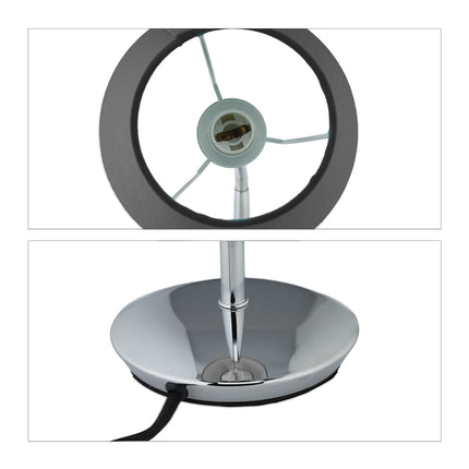 Flexible table lamp with fabric shade