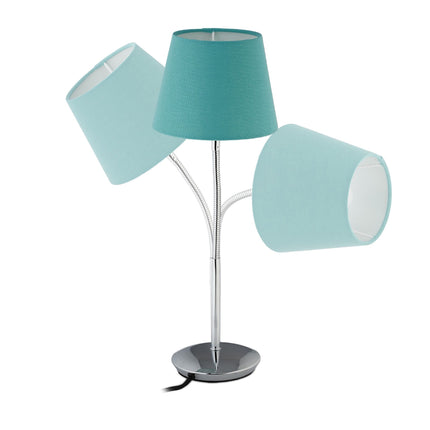 Flexible table lamp with fabric shade