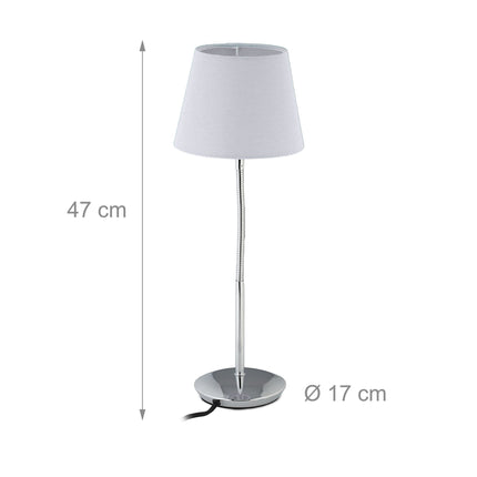 Flexible table lamp with fabric shade